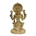 thumbnail image 3 of athizay Lakshmi Laxmi Idol Virgin Brass Shiny Gold Finish || 15.5 cm || 1336 Grams Premium item for indian pooja and Diwali festival| House warming gifting., 3 of 5