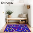 thumbnail image 3 of ODIKA 8'x10' Machine Washable Non-Slip Area Rug, Whimsical Number Maze with Dancing Letters and Fun Shapes High Traffic Rug with Pad, Blue, 698062, 3 of 8