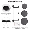 thumbnail image 6 of Window Rotating Plant Stand Shelf Indoor Black Metal Floating Shelves 3-Tier Wall Mount Plant Holders for Living Room Wall Planter Modern Home Decor for Gardening, 6 of 7