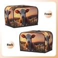 thumbnail image 3 of Daiia Sunset Calf Flower Field Pattern 2 slice Toaster Cover, Toaster Appliance Dust-proof Cover For Kitchen Small Appliance Dust Cover and Fingerprint Protection, 3 of 7