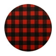 thumbnail image 2 of Nawypu  Round Fitted Tablecloth with Elastic Edged, Bear Footprints Table Cloth for Dining Table Waterproof Oil Proof Table Cover for Indoor Outdoor Red Buffalo Plaid, 2 of 7