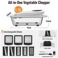 thumbnail image 2 of Picador de verduras Ukeetap con mandolina de 8 cuchillas, blanco, 2 of 9
