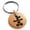 Rose, variant on Stainless Steel Inoue Samurai Crest Engraved Small Medallion Circle Charm Keychain Keyring