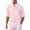 Pink, variant on Afdoent Shirt For Men Male Casual Slim Fit Stand Collar With Chest Pocket For Everyday Wear Vacation Summer Beach Shirts