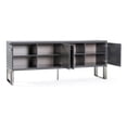 thumbnail image 4 of Modrest Splendor - Grey High Gloss Slatted Buffet, 4 of 9