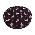 thumbnail image 2 of Lsque Poodle Dog Round Bar chair cushion covers Velvet Fabric Premium Comfort Protects from Scratches and Stains for 14-17 Inch Chair- 14 inch, 2 of 7