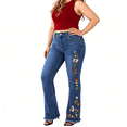 thumbnail image 3 of QERINTE Womens Plus Size bootcut Jeans High Waisted Stretchy Jeans Curvy Embroidered, 3 of 7
