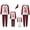 Red, variant on Nibbcoa Family Matching Christmas Pajamas Outfits Long Sleeve Elk Printed Tops Elastic PlaidPantS