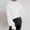 White, variant on AOOCHASLIY 2023 Womens Sweater Fashion Women Solid Long Sleeve Pullove Turtleneck-Neck Casual Sweater Tops