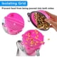 thumbnail image 3 of Botella de agua para perros con 2 tazones plegables Botella de agua portátil 2 en 1 y comida para perros, gatos, mascotas, botella de viaje para caminar, hacer ejercicio, caminar, acampar (rosa) JM, 3 of 5