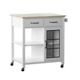 thumbnail image 2 of Twin Star Home 23.1 in. D Rolling Kitchen Cart, 2 of 7