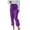 Purple, variant on Zuesphe Black Pants for Women Plus Size Dressy Women Capri Pants for Summer Denim Womens Wide Leg Pants White Womens Cargo Pants with Pockets Cotton
