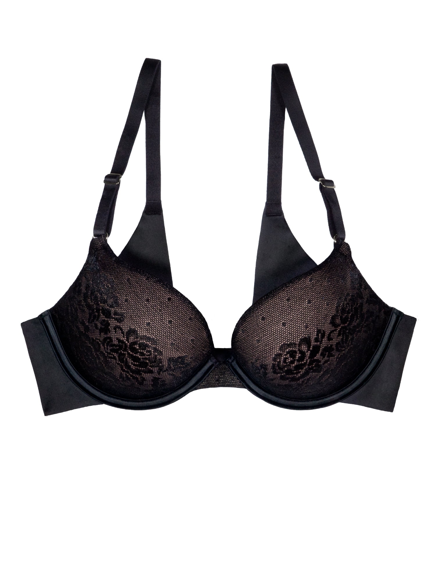 Secret Treasures Women's Back Smoothing Lace Push Up Bra, Style-ST382