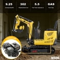 thumbnail image 4 of MMS 0.6 Ton Mini Excavator, 9.25HP 302cc Gasoline Engine Swing Boom Trencher Digger Machine, MS06 with Attachment Kit, 4 of 10