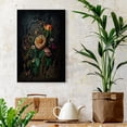 thumbnail image 2 of HFDF Moody Decor Vintage Botanical Floral Wall Art Victorian Gothic Dark Academia Rustic Antique Wall Decor Aesthetic Room Art Prints Retro Plant Oil Paintings Printsin Wood 16x24inch Framed, 2 of 6