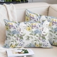 thumbnail image 2 of Vintage Spring Floral Throw Pillow Covers, Farmhouse Flowers Watercolor Soft Breathable Pillow Cases with Invisible Zipper for Sleeping, Small Pillowcases for Couch Bed Sofa Chair 16x24 Inches, 2 of 9
