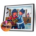 thumbnail image 1 of Cuadros Decorativos Diamond Painting 5D DIY Horror Hockey Sportman Full Round Drill Kit (V1300) Tmvgtek embutido en tela, 1 of 9