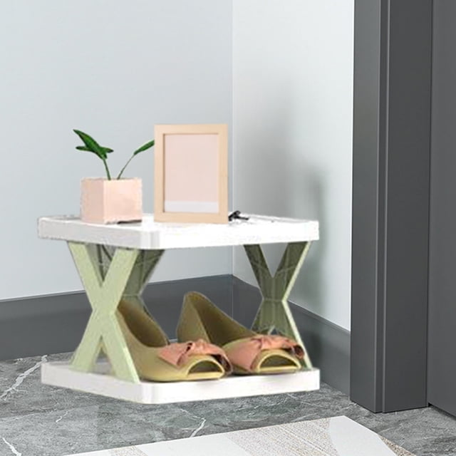 DIY Storage Rack - Modular Plastic Shelf Organizer for Shoes, Plants, Bathroom & Living Room - Adjustable Multi-Tier Sturdy X-Shaped Design - Easy Assembly Home Decor Storage Solution