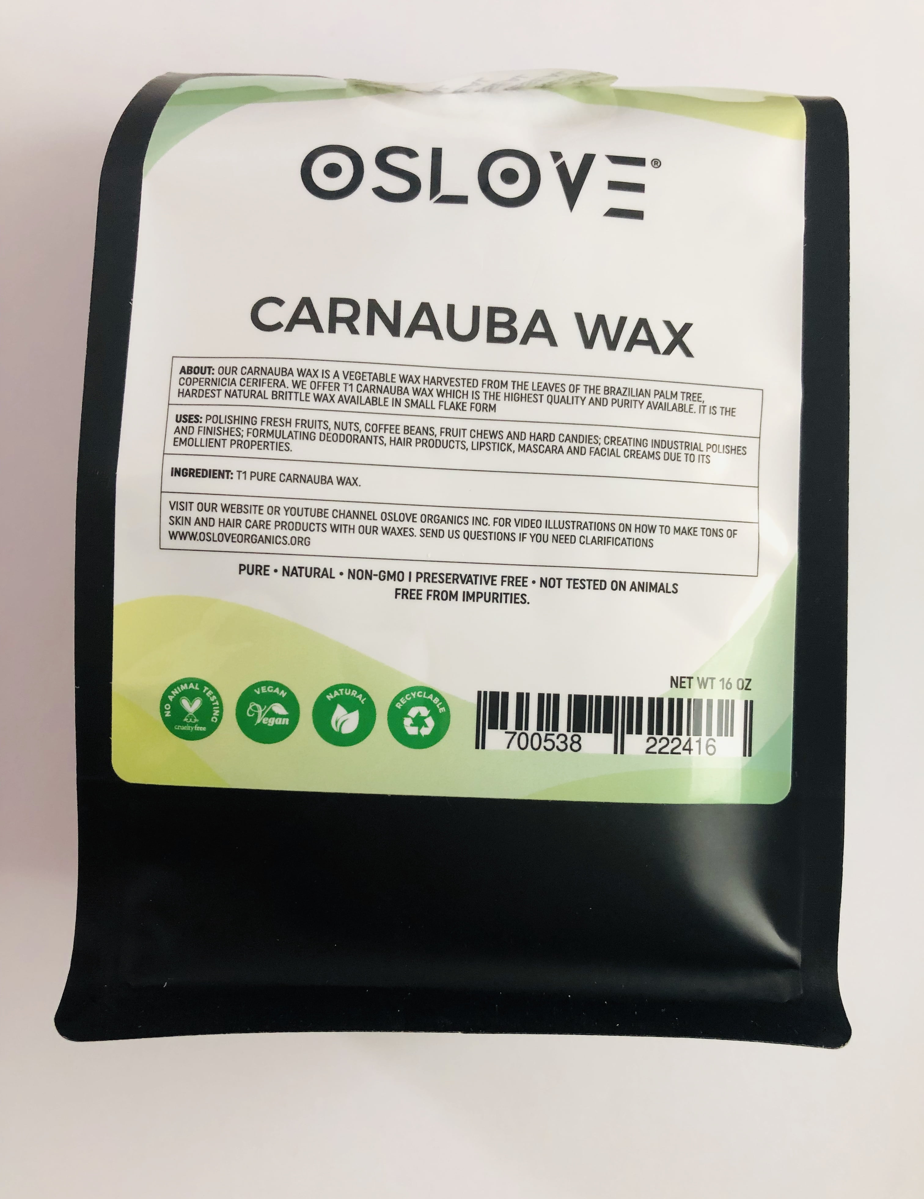 Nuvia Organics Carnauba Wax - USDA Certified, Non-GMO, Sustainably  Harvested Plant Based Wax; 4oz