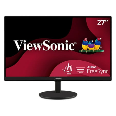 UPC: 0766907010954 | ViewSonic VA2447-MHJ 24 Inch Full HD 1080p Monitor with Advanced Ergonomics  Ultra-Thin Bezel  AMD FreeSync  75Hz  Eye Care  and HDMI  VGA Inputs for Home and Office