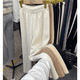 thumbnail image 3 of Pantalones acampanados de punto de visón grueso para mujer, holgados, drapeados, de pierna recta, para otoño e invierno, para adelgazar, 3 of 4