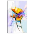 thumbnail image 2 of Bouquet Flowers on Light Green Blue - Large Floral Canvas Art Print, 2 of 3