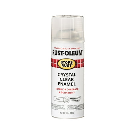Crystal Clear, Rust-Oleum Stops Rust Gloss Protective Enamel Spray Paint-7701830, 12 oz