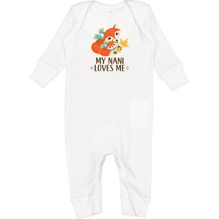 Inktastic My Nani Loves Me Cute Fox Baby Romper Coveralls