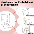 thumbnail image 6 of 45" x 22 "Outdoor High Back Chair Cushion, Set of 2, Waterproof Adirondack Rocking Chair Cushions for Patio, Garden Porch(red ）, 6 of 7