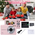 thumbnail image 3 of Digital Camera for Teens & Kids – 1080P 44MP Camera with 16X Digital Zoom, 32GB SD Card, Photography Gift (Pink), 3 of 9