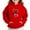 Red, variant on Thetops Big Girls Hoodie 7T Black, 100% Polyester Heart Print, with Kangaroo Pocket, Machine Washable Durable Cute Sweatshirt for Everyday Wear