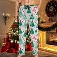 thumbnail image 5 of CONZONE Christmas Mens Pajamas Pants Wide Leg Pajama Pants for Men Casual Xmas Santa Claus Graphic Soft Loose Fit Fall Winter Pjs Trousers Cozy Homewear Loungewear, 5 of 6