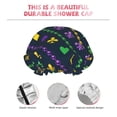 thumbnail image 5 of Easygdp Mardi Gras Strings of Beads Shower Caps for Women, Double Waterproof Layers Shower Cap, Quick Drying Bath Hair Cap Reusable, 5 of 9