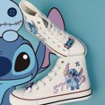 thumbnail image 1 of Disney Lilo & Stitch Canvas Shoes Cute Cartoon Little Monster Pattern Shoes Fashion Casual Sports High and Low Canvas Shoes35 Gao Jinjia LED, 1 of 2