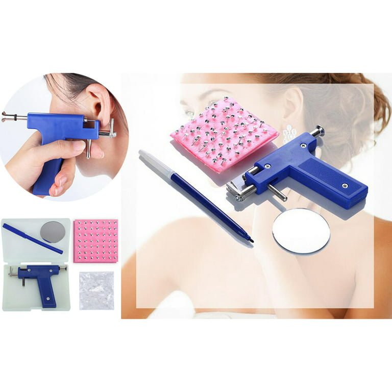 Ear Piercing Gun Kit Disinfect- Safety Earring Piercer Machine Studs Nose  Clip Body Jewelry No Pain Stud Piercing Tool