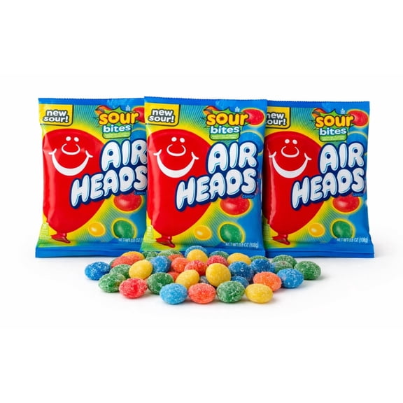 Airheads Fruit Flavored Sour Bites Candy 3 ( 3.8 OZ ) Bags