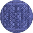thumbnail image 1 of Ahgly Company Machine Washable Indoor Round Persian Blue Traditional Area Rugs, 7' Round, 1 of 4