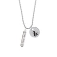 thumbnail image 2 of Delight Jewelry Silvertone Hope Anchors the Soul Bar Silvertone Script Initial Disc - & - Charm Necklace, 20"+3", 2 of 4