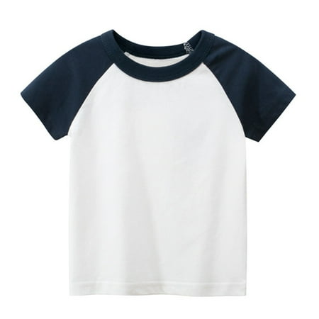

Pedort Hawaiian Shirt For Boy Boys Cotton Linen Henley Shirt Button Down Shirt Short Sleeve T Shirt Beach Shirt Tee Casual Solid Tops Navy 110