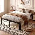 thumbnail image 2 of Einfach Full Size Bed Frame, Platform Metal Bed with Ample Under-Bed Storage Space, Upgraded Curved Bed Feet, 3500 LBS Capacity, Black, 2 of 8