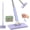 Purple-6 Cloths, variant on Clamp Grip Mini Mop, Zero Touch Cloth Changing Mop with Automatic Push Pull Handle,360 Rotating Lazy Mops Wet Dry for Whole House Cleaning,Retractable Gap Dust Cleaner Flat Mops (Purple-6 Cloths)