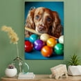 thumbnail image 3 of Sussex Spaniel Dog Playing Billiards Canvas Canvas – Vintage Style Sussex Spaniel Dog Art for Billiards Fans, Great Gift for Dog Owners, 3 of 5
