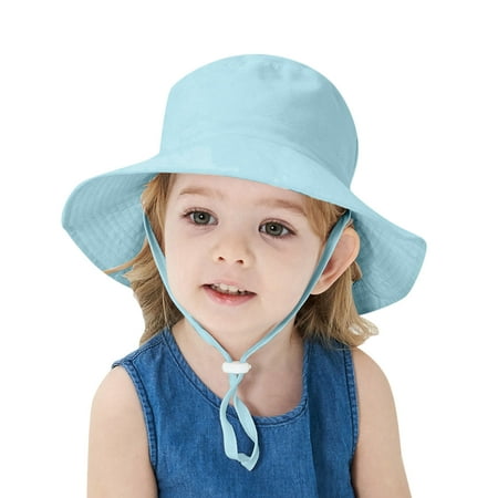 JFOPQVSM Cotton Baby Sun Hat Infant Toddler Boys Girls Bucket Hats Summer Sun Protection Kids Beach Caps