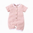 thumbnail image 4 of TOWED22 Baby Boys Girls Romper One-Piece Print Beach Outfit Summer Clothes 0-24 Months Pink,6-9 M, 4 of 4