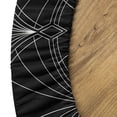 thumbnail image 5 of Ambesonne Neutral Fitted Round Tablecloth, Abstract Floral Geometric, 40"- 44" Diameter, Charcoal Grey White, 5 of 5
