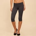 thumbnail image 2 of Gunia Capri Sweatpants For Women Casual Pure Color Slim Fit Capri Leggings Pants Summer Pants, 2 of 6