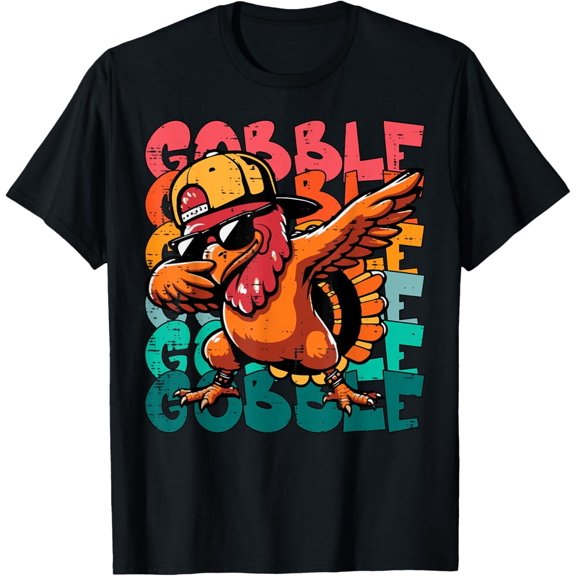 Thanksgiving Turkey Dab Gobble Funny Toddler Boys s Youth T-Shirt