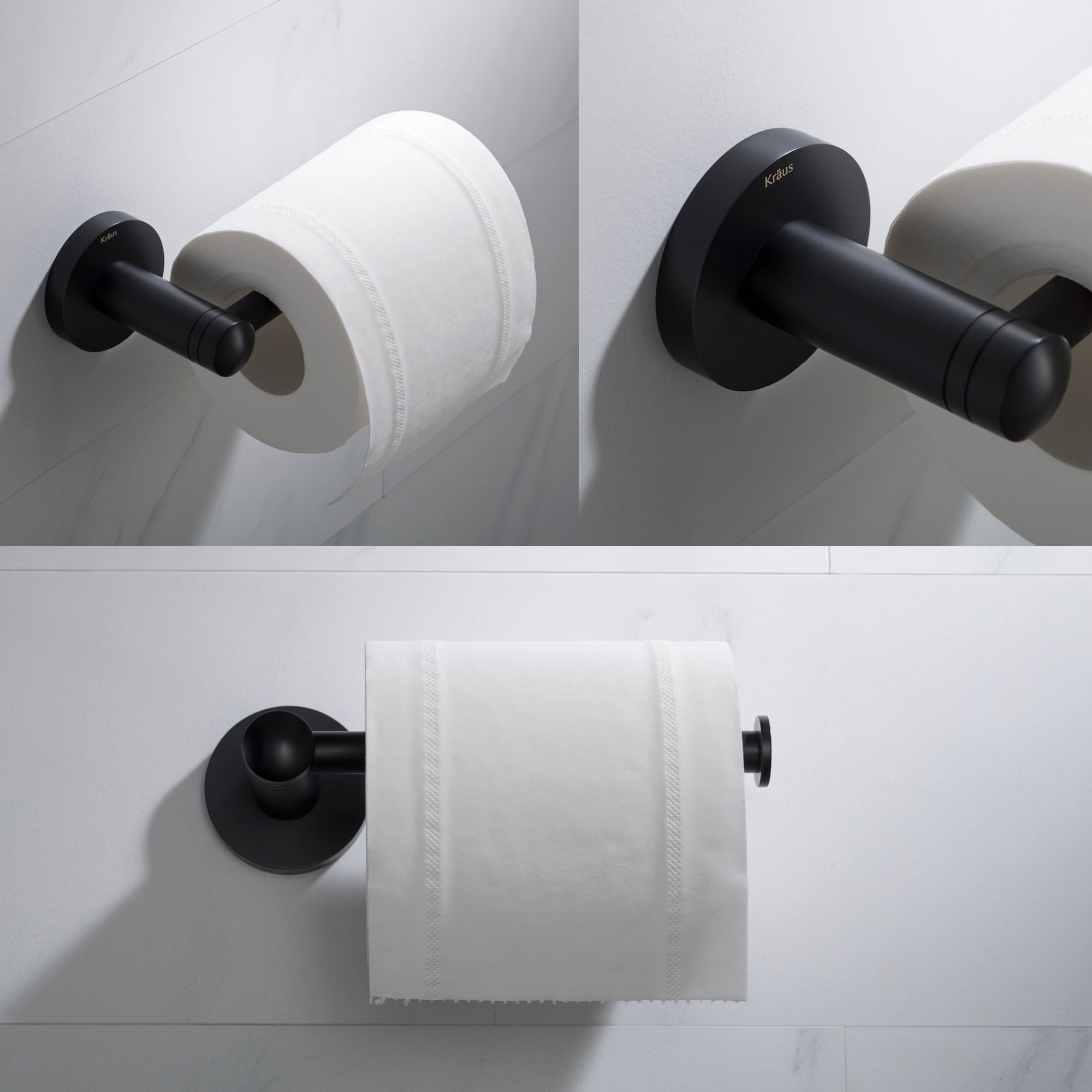 KRAUS Elie™ Bathroom Toilet Paper Holder, Matte Black Finish