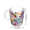 thumbnail image 2 of Yiaed Colorful Watercolor Dots Print Ceramics Coffee,Large Handle Design,Extra Large Tea and Coffee Cup for Office and Home Mugs, 2 of 6