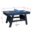 thumbnail image 2 of JERFIT 2-in-1 Air Hockey and Table Tennis Game Table, 60" Multi Functional Game Table for Indoor Family Fun, Black/White/Blue, 2 of 10